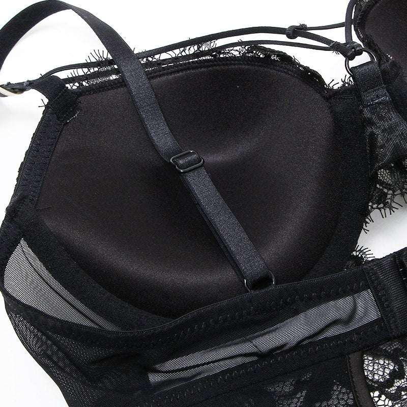 Elegant Red Skull Bodysuit Sleepwear Set